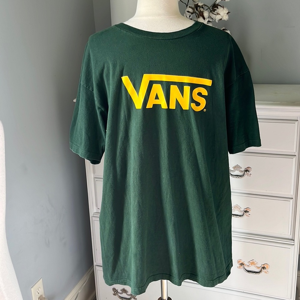 Vans Dark Green Tshirt Mens Large